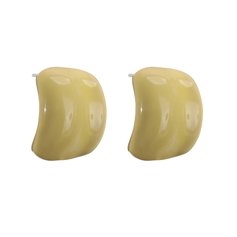 Shaped Fresh Sweet Colorful Drop Oil Earrings