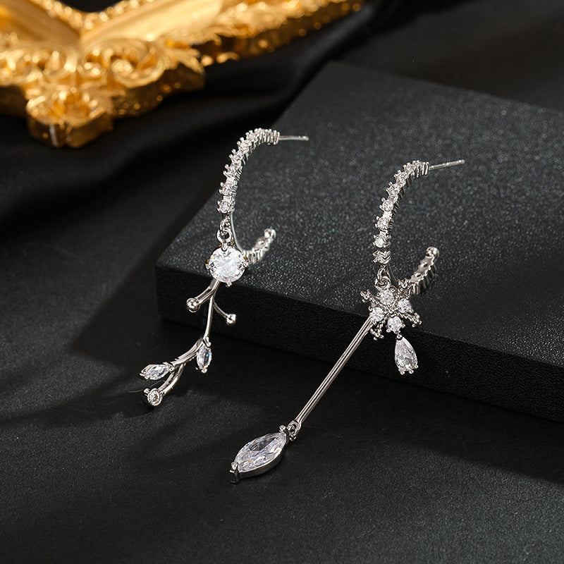 Niche Temperament High-grade Sier Needle Zircon Female Rings