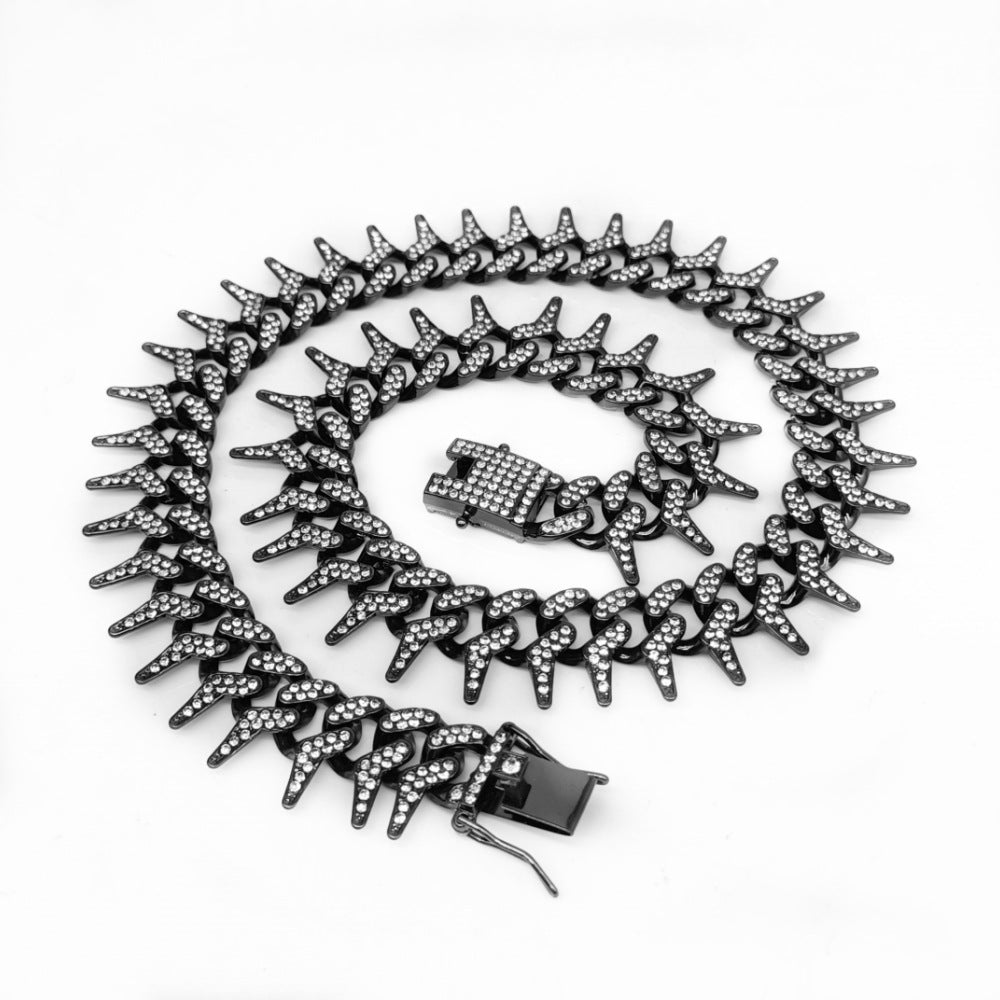 Grotesque Hip Hop Unilateral Jing Thorn Comb Shape Necklaces