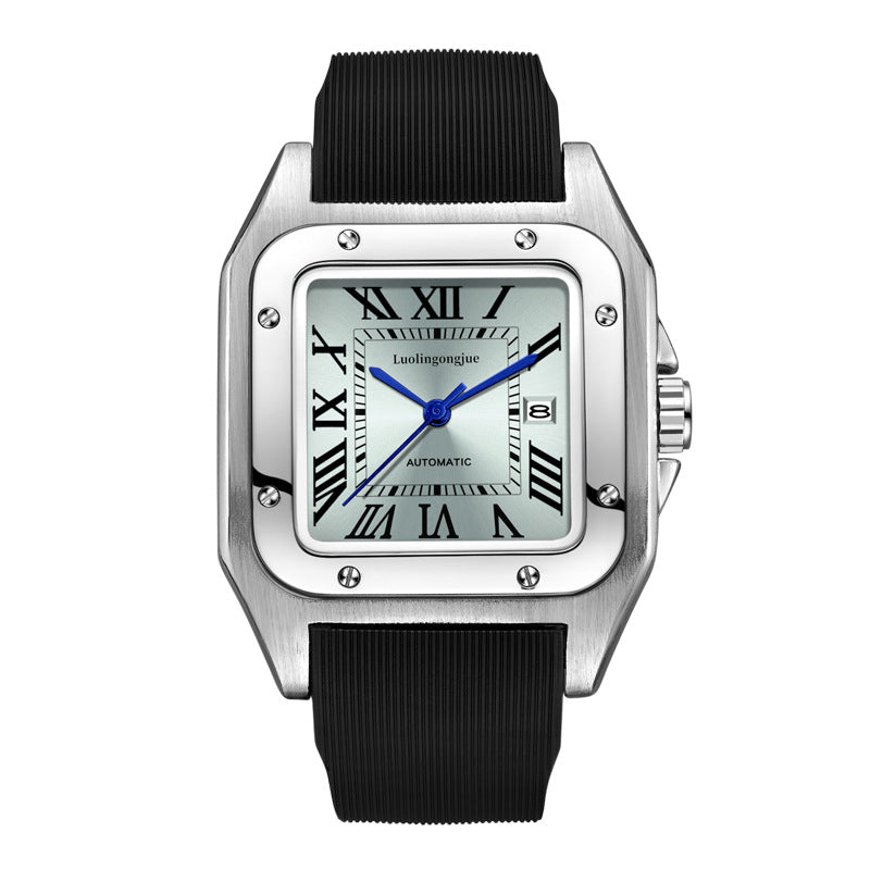 Men's Striped Automatic Watch Atmospheric Large Dial Mechanical Watches