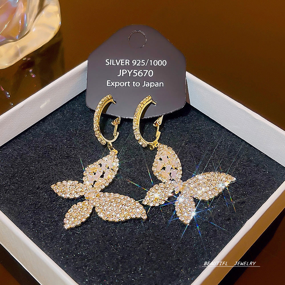 Women's Zircon Tassel High-grade Light Luxury Delicate Earrings