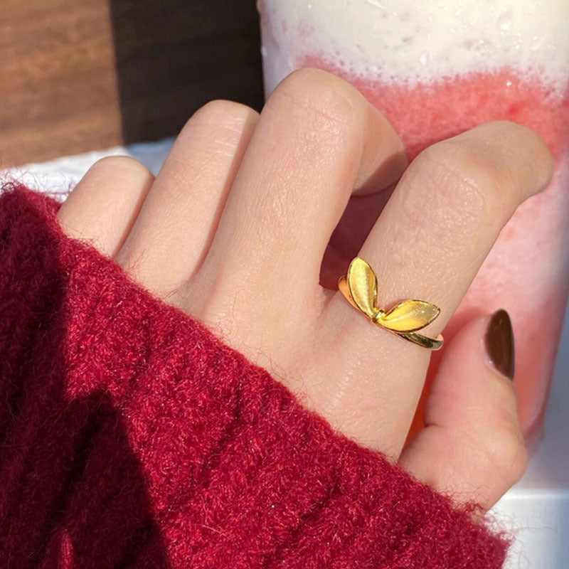 Bow Female Niche Design Trendy Princess Rings