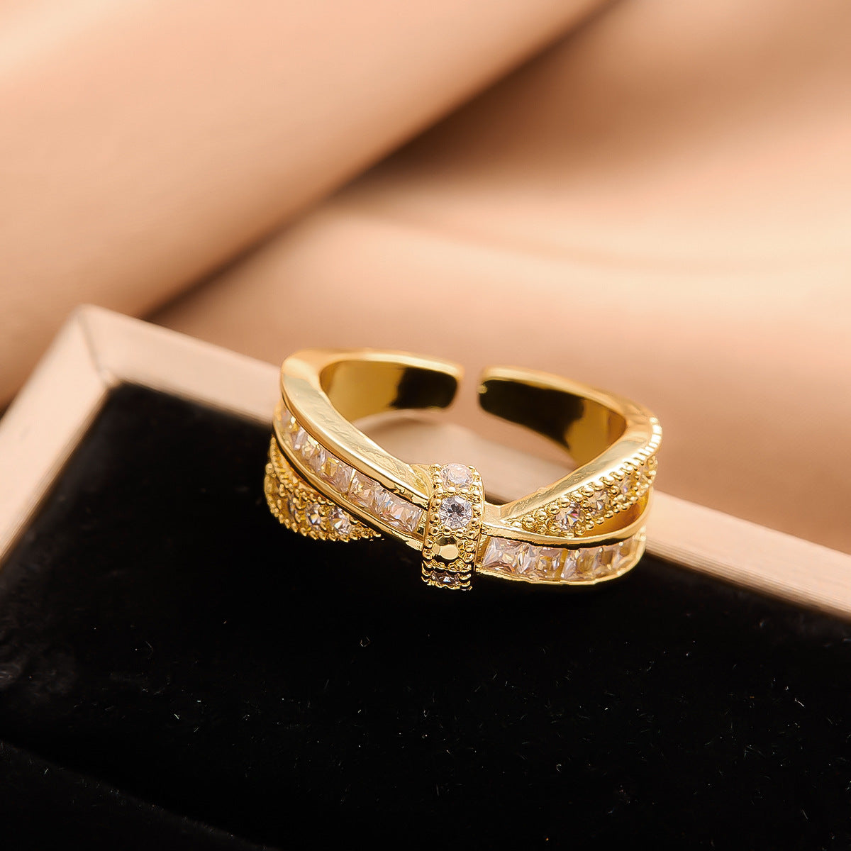 Real Gold Plated Copper Female Niche Rings
