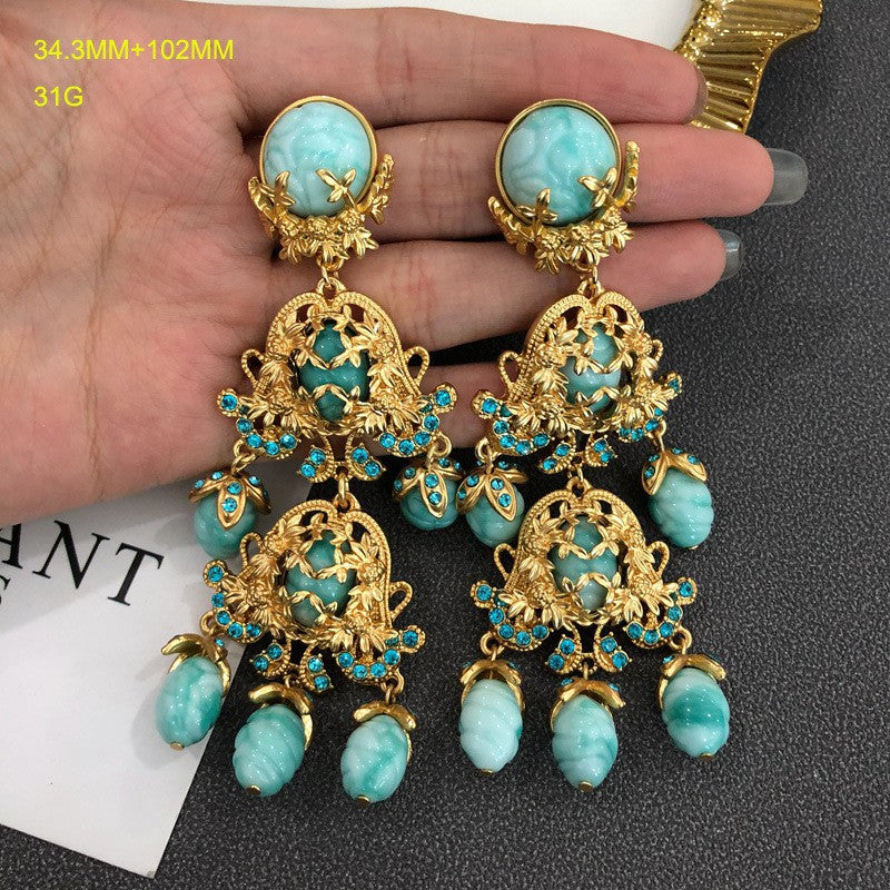 Pink Ear Clip Electroplated Real Gold Earrings