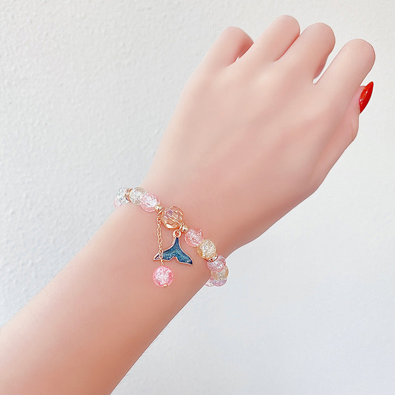 Hand Beading Glass Cute Princess Cartoon Bracelets