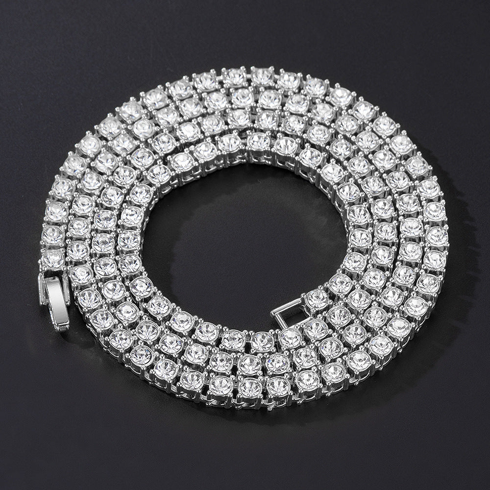 Women's & Men's Alloy Rhinestone Cuban Link Ornament Simple Necklaces