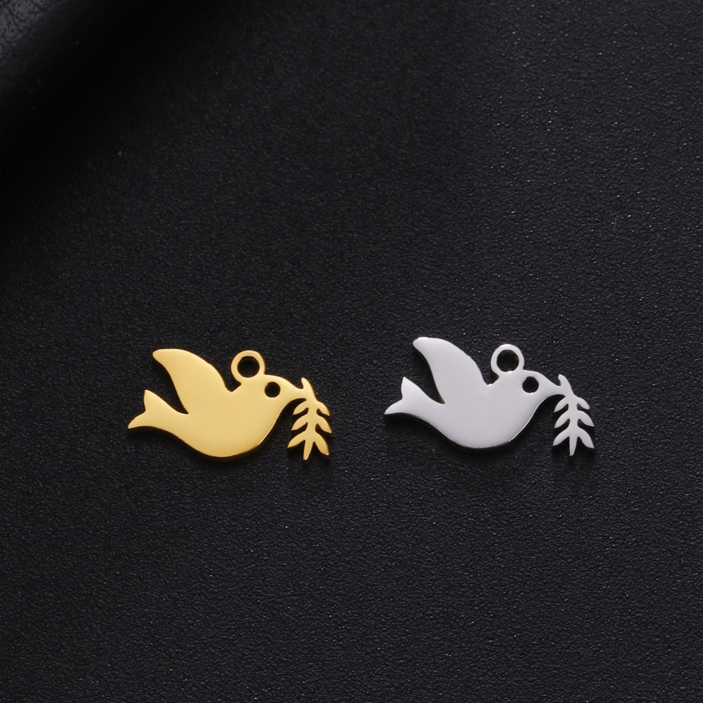 Cat Rabbit Pigeon Peace Bird Feather Pendants