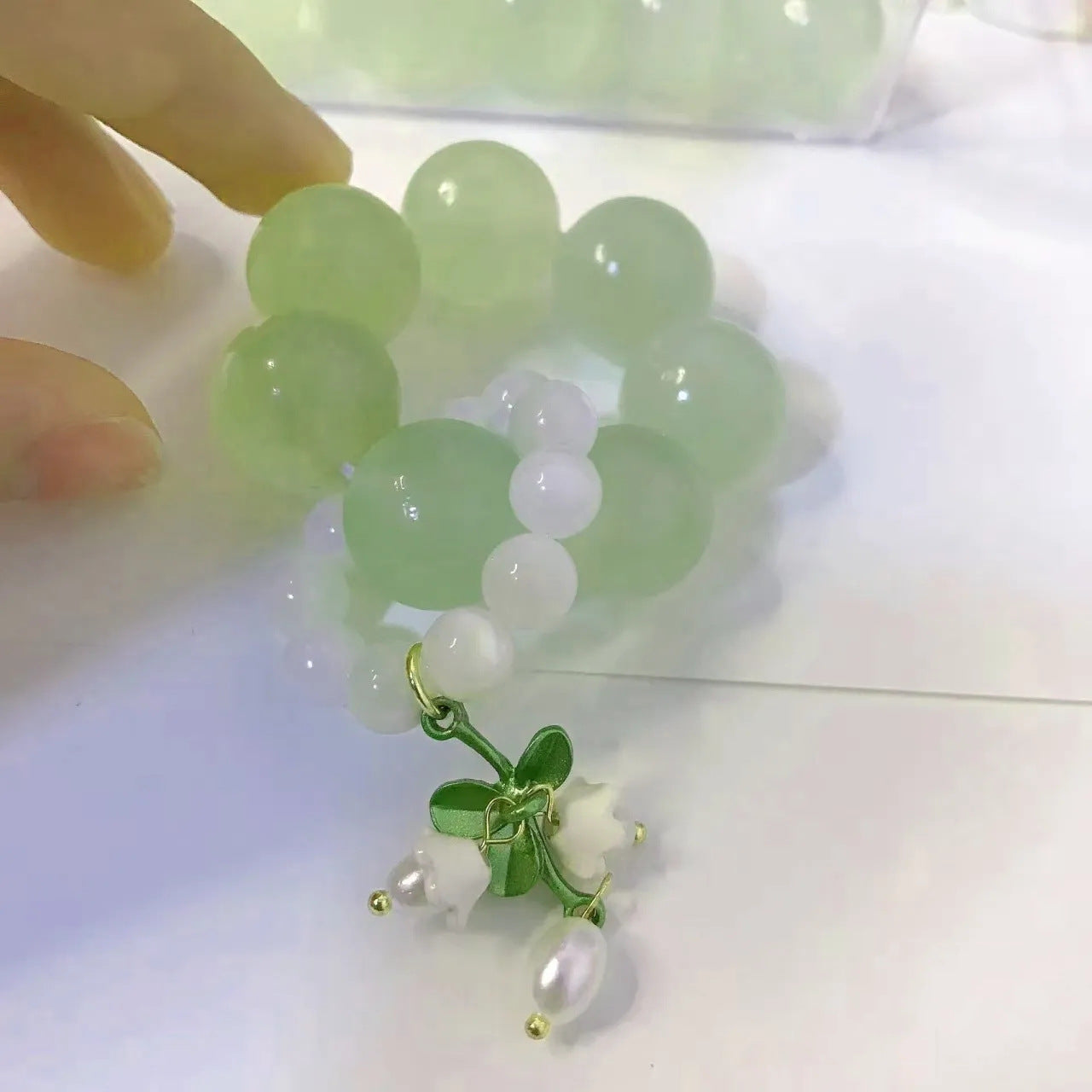 Jade Light Luxury Cat's Paw Elastic Size Bracelets