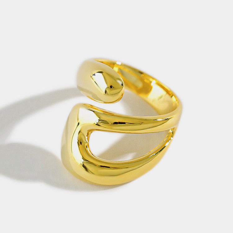 Women's Style Design Glossy Cross Irregular Drop-shaped Geometric Rings