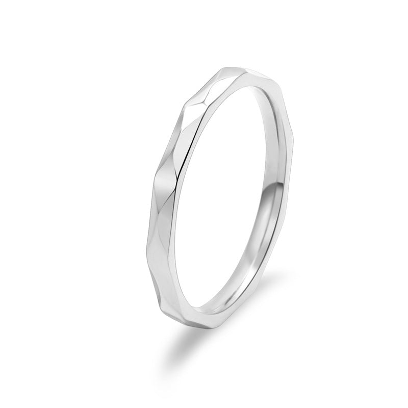 Women's Ornament Rhombus Minimalist Temperamental Popular Titanium Rings