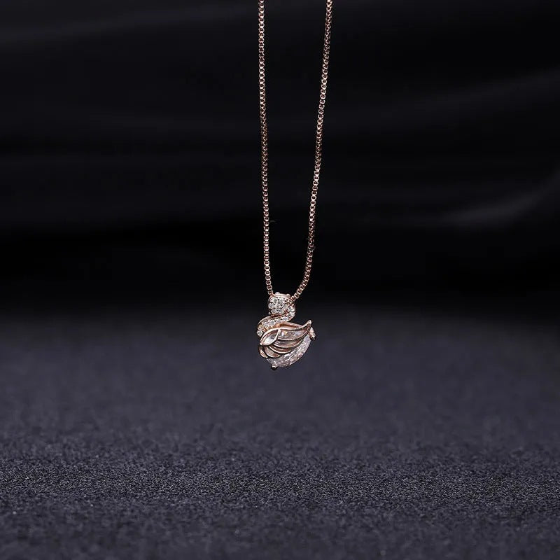 Women's Swan Light Luxury High-grade Zircon Design Pendants