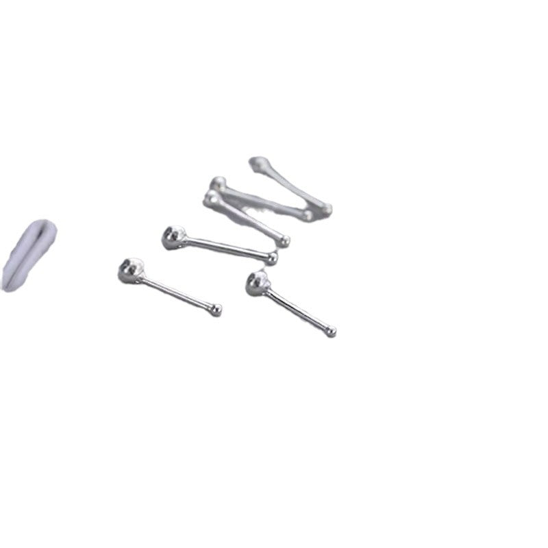 Charming Sterling Sier Double-headed Simple Ear Earrings