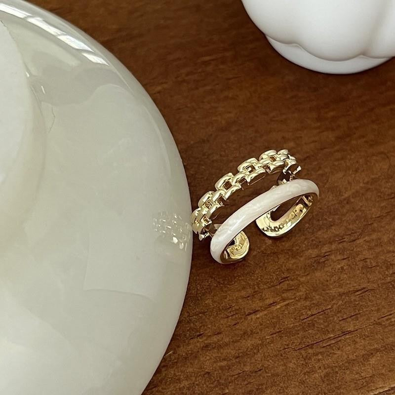 Colorful Zircon Fritillary Butterfly Super Exquisite Niche High Rings