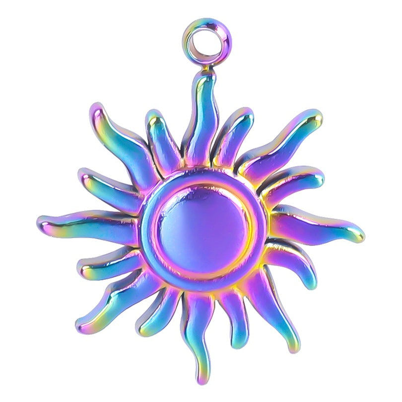 Steel Color Sun Titanium Colorful Metal Pendants
