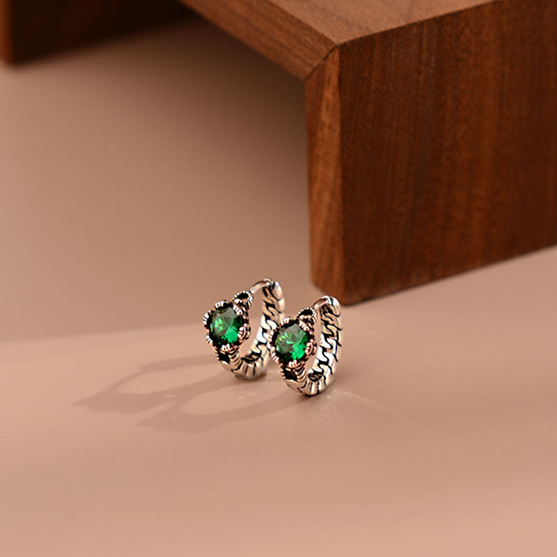Retro High-grade Thai Sier Summer Ear Earrings