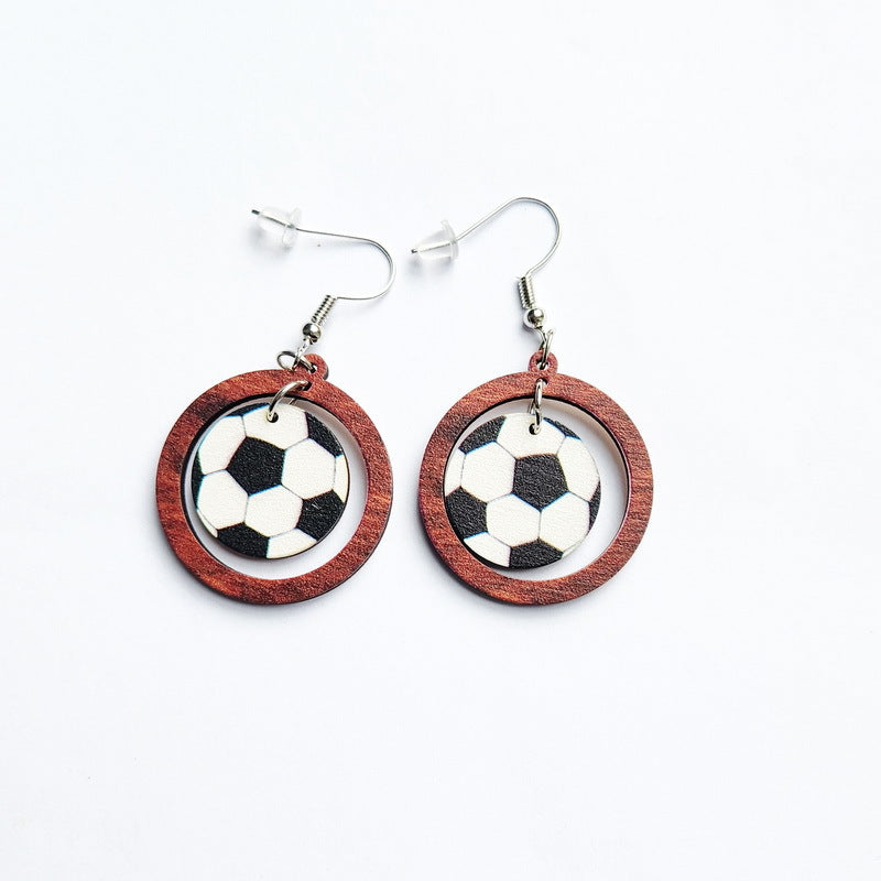Super Bowl Sports Football World Cup Baseball Earrings