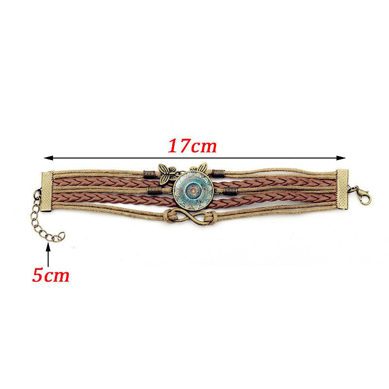 Life Female Butterfly Infinite Symbol Retro Woven Hand Jewelry Bracelets