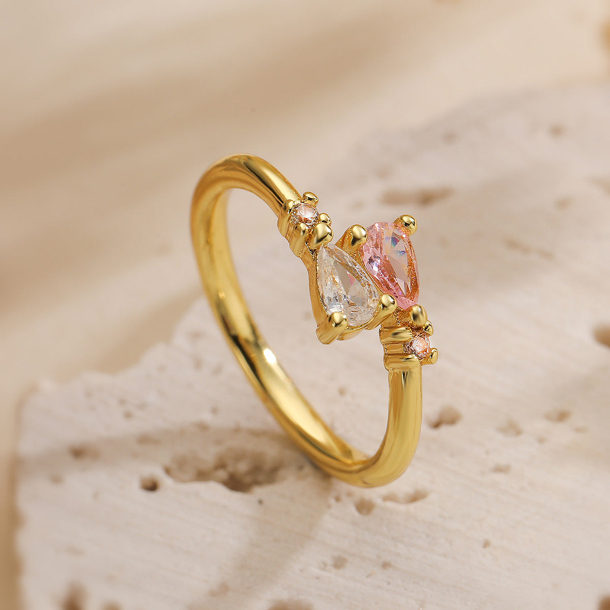 Open Female Niche Personality Copper Plated Rings
