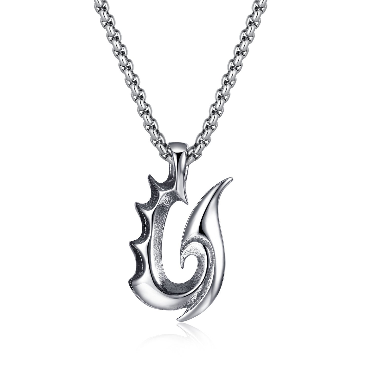 Men's Vintage Cross Ghost Head Titanium Fashion Necklaces