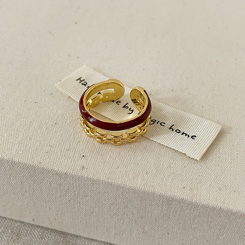 Oil Love Metal Open Female French Rings