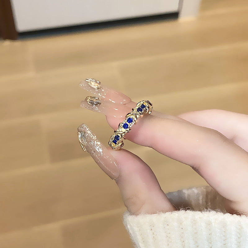 Women's Retro Affordable Luxury Cross Kaleidoscope Colorful Rings