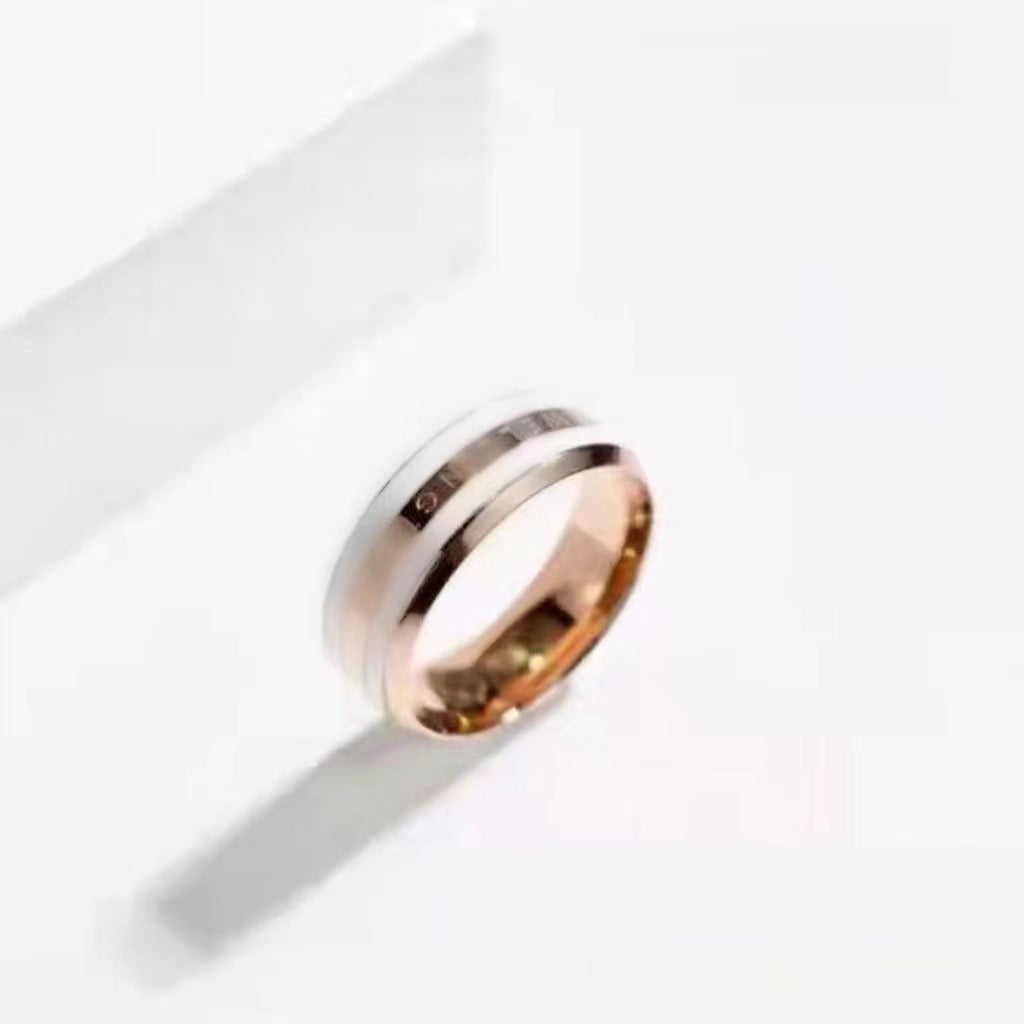 Women's Summer Personality Couple Cherry Blossom Powder High-grade Rings