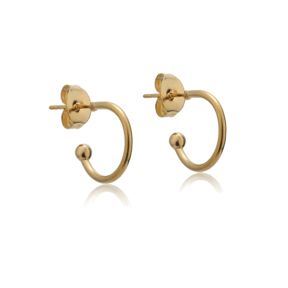Shaped Titanium Steel Ear Personalized Twist Earrings