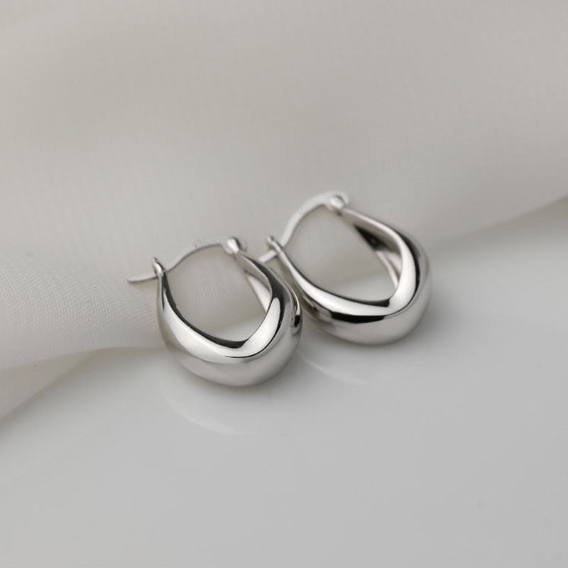 Trendy Niche Water Drop U-shaped Design Earrings