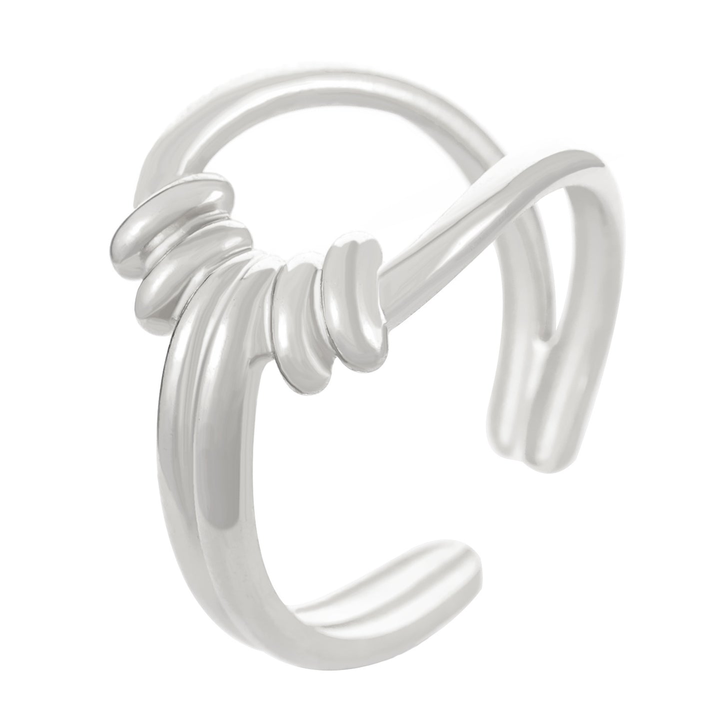 Advanced Exaggerated Stainless Steel Female Flower Rings
