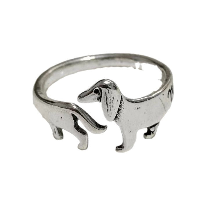 Big Ear Dog Puppy Art Design Rings