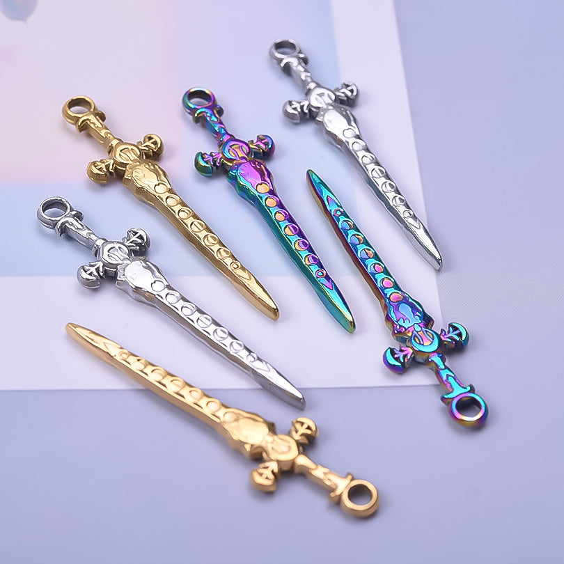 Steel Personality Titanium Sword Punk Model Necklaces