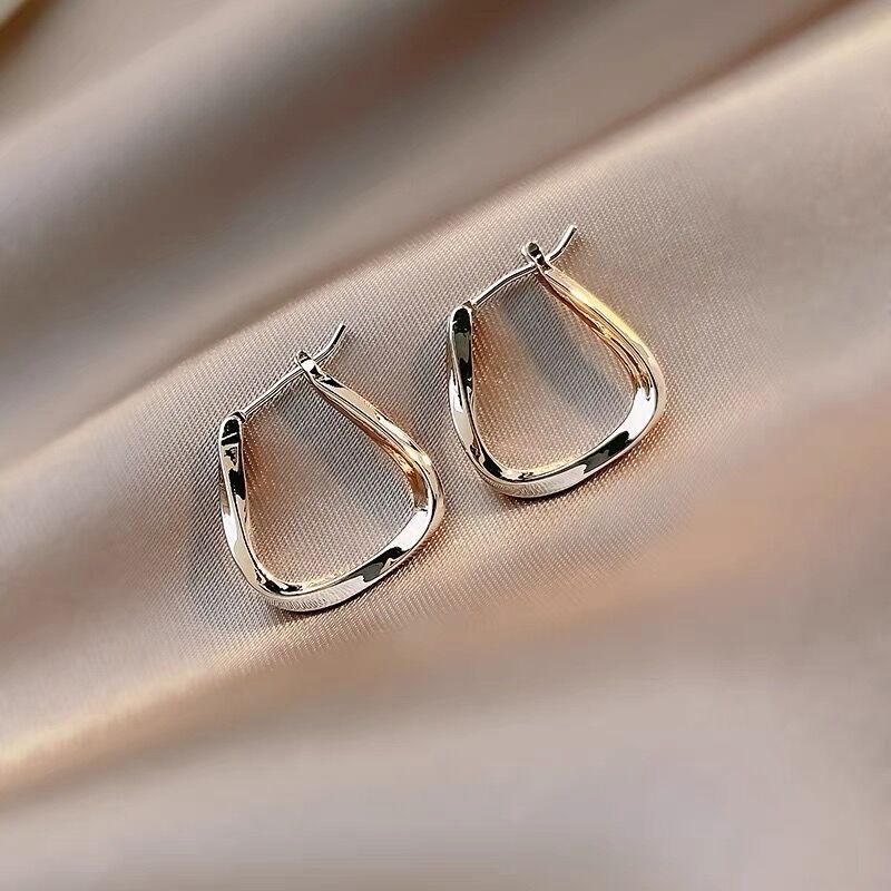 Women's Elegant For Trendy Simple Niche Ear Metal High-grade Earrings