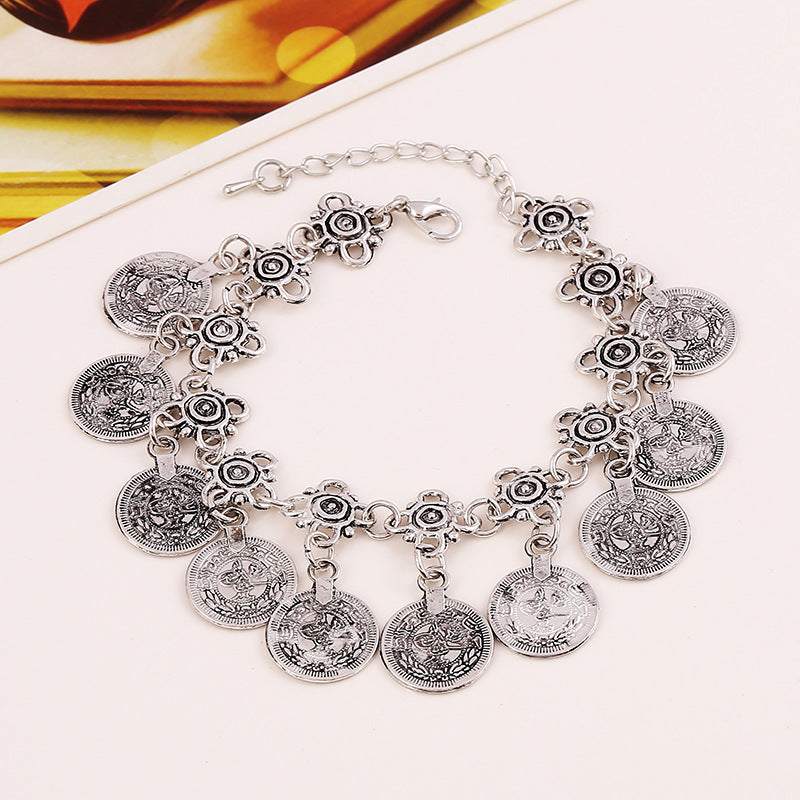 Vintage Gold Coin Clavicle Chain Ethnic Necklaces