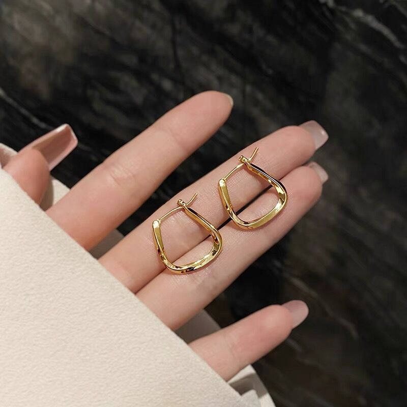Women's Elegant For Trendy Simple Niche Ear Metal High-grade Earrings