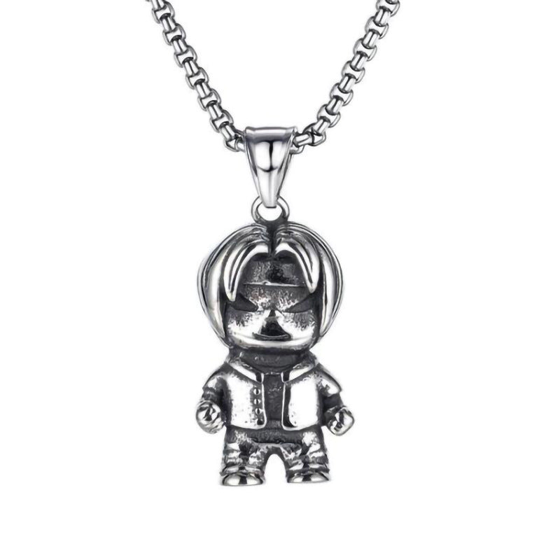 Men's Style Eagle Personality Titanium Steel Retro Necklaces