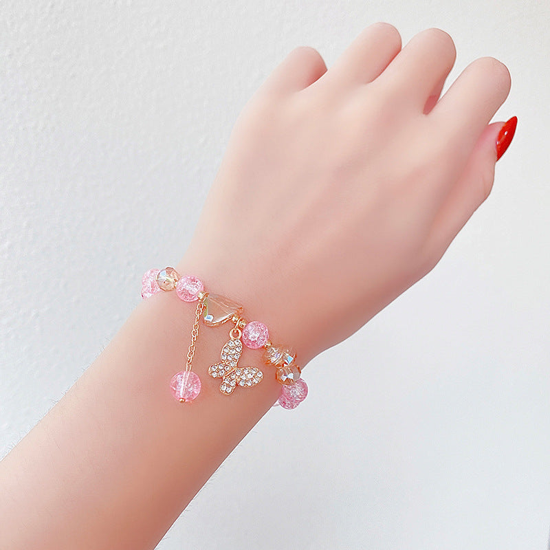 Hand Beading Glass Cute Princess Cartoon Bracelets
