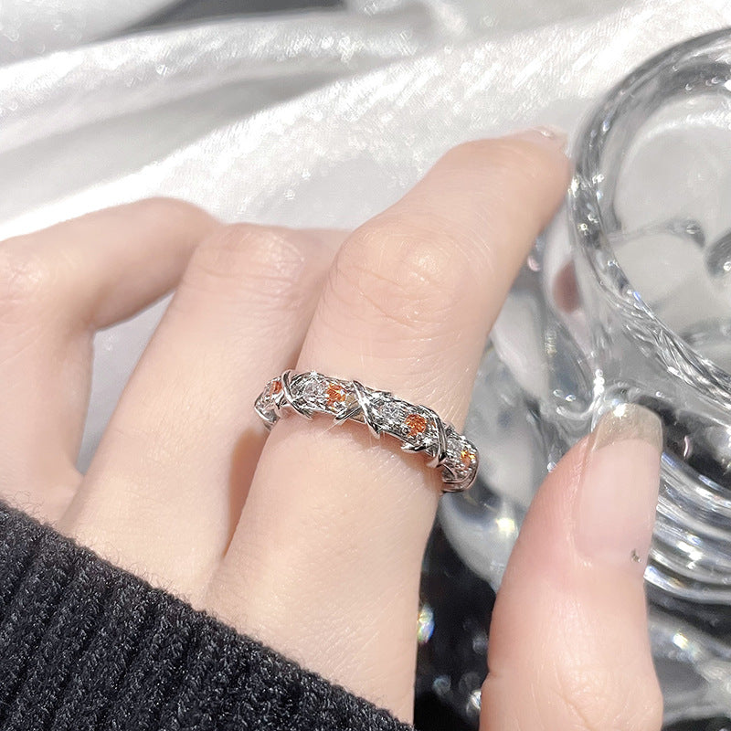 Design Light Luxury High-grade Cold Style Open Female Rings