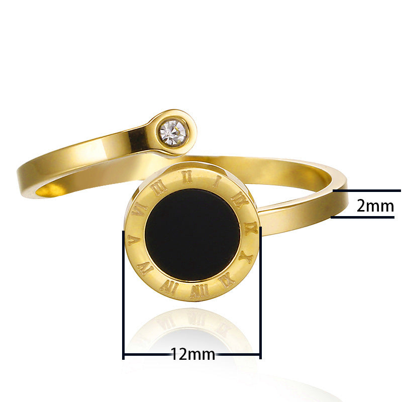 Personalized Female Boutique Titanium Steel Fashion Rings