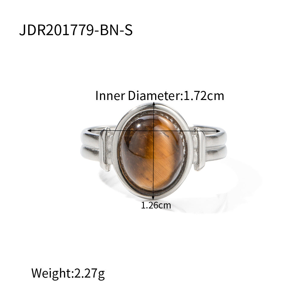 Titanium Steel French Court Entry Lux Rings