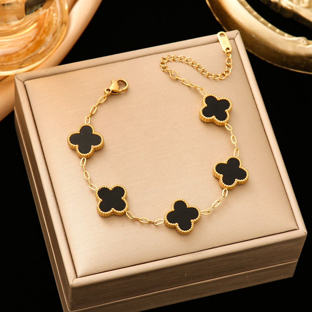 Version Light Luxury Good Luck Double-sided Pork Bracelets