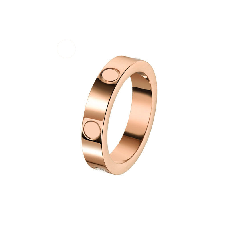 Simple Female Titanium Steel No Fading Couple Rings