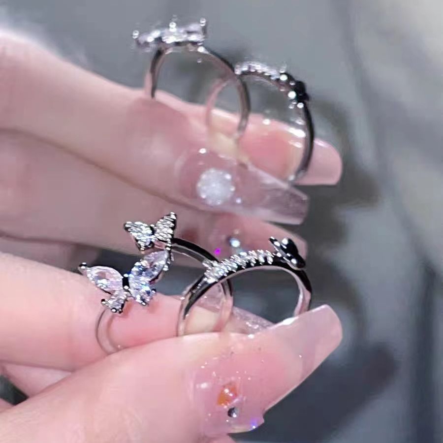 Fairy Butterfly Opening Affordable Luxury Fashion Rings