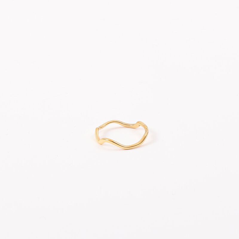 Irregular Wave Titanium Steel Gold Plating Bracelets