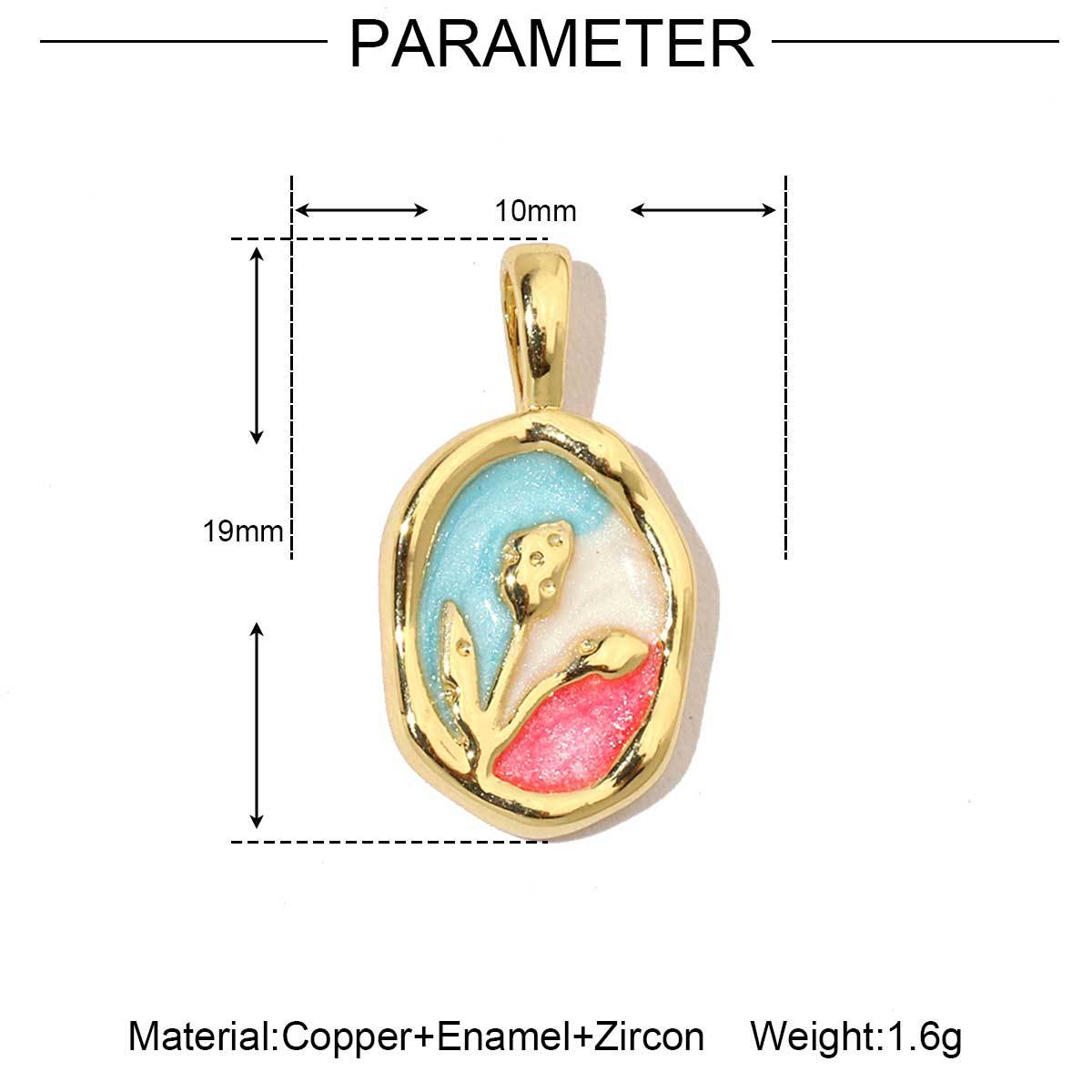 Pearl Gold Copper Zircon Jardin Monet Pendants