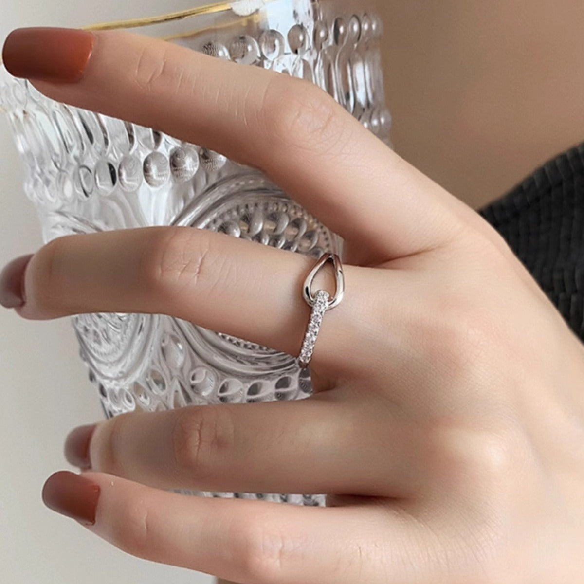 Index Finger Female Design Fashion Titanium Rings