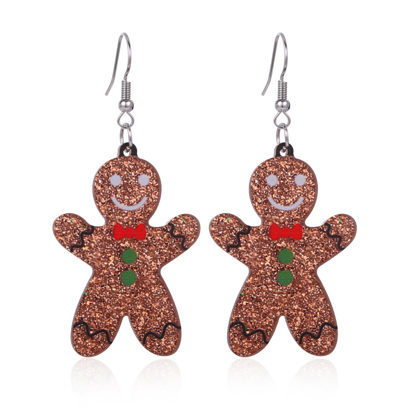 Christmas Female Creative Fashion Dripping Oil Tree Earrings