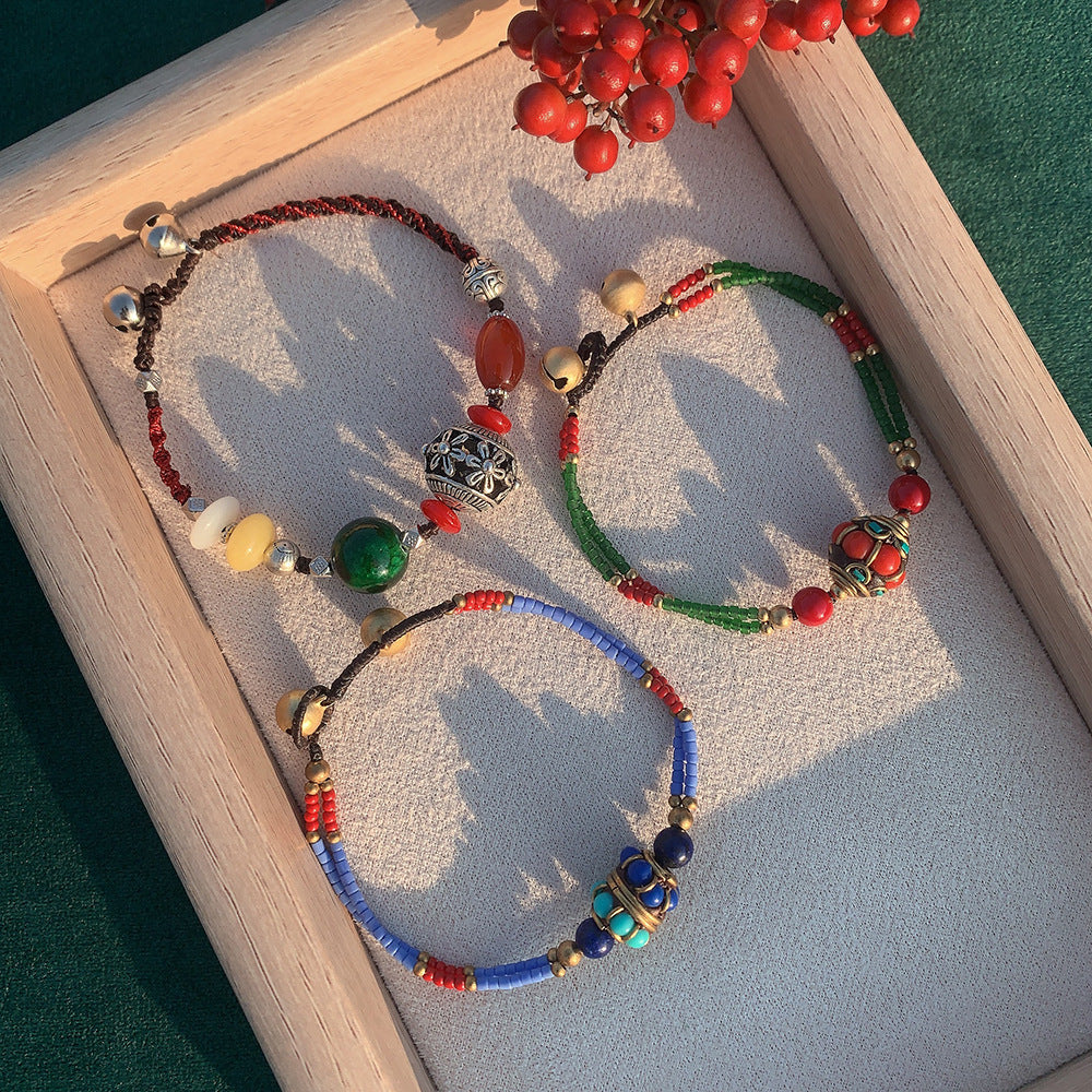 Women's & Men's Style Nepal Woven Design Vintage Jewelry Ethnic Carrying Bracelets