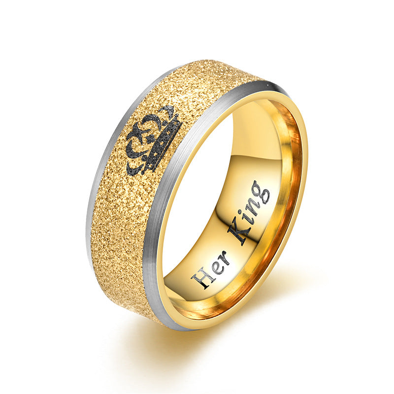 Titanium Steel Couple Fashion Hand Accessories Rings