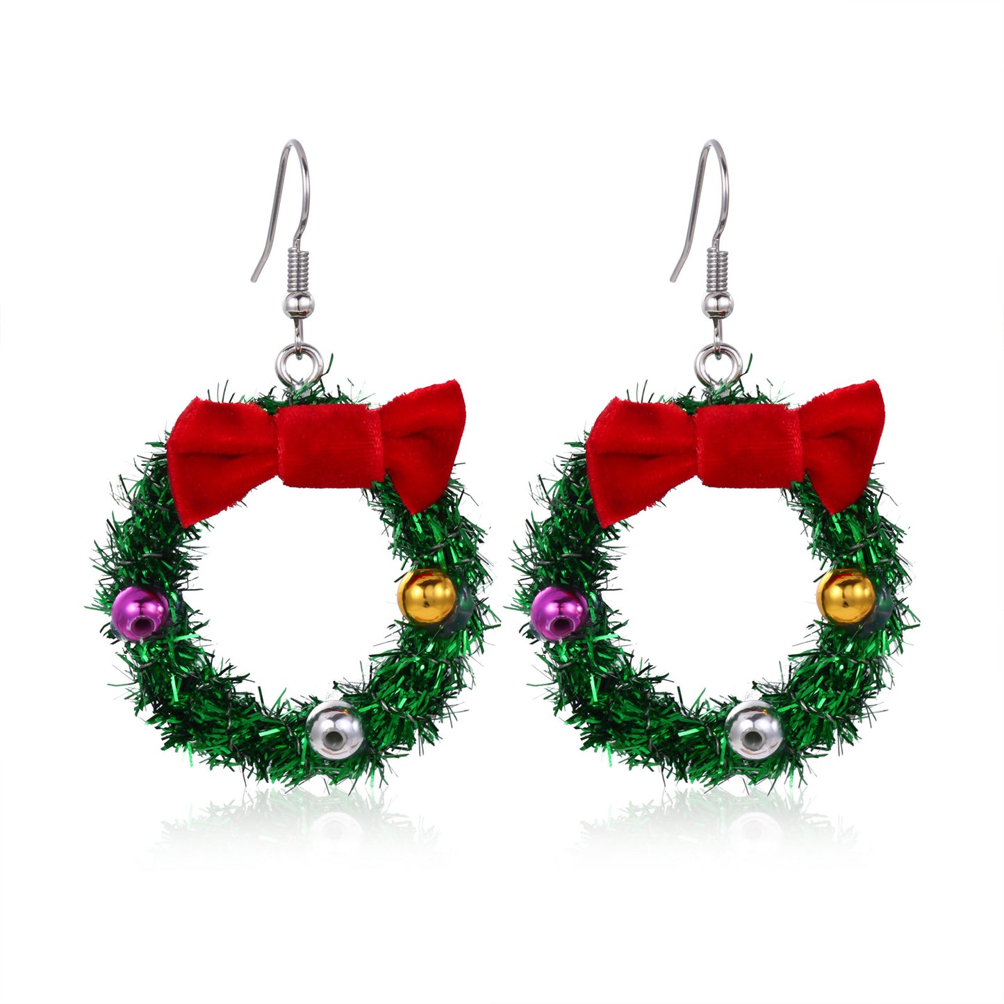 Christmas Female Creative Fashion Dripping Oil Tree Earrings