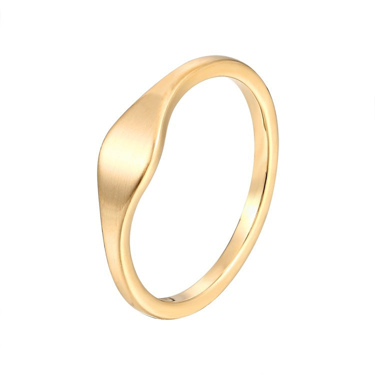Geometric Titanium Steel Simple Female Gold Rings